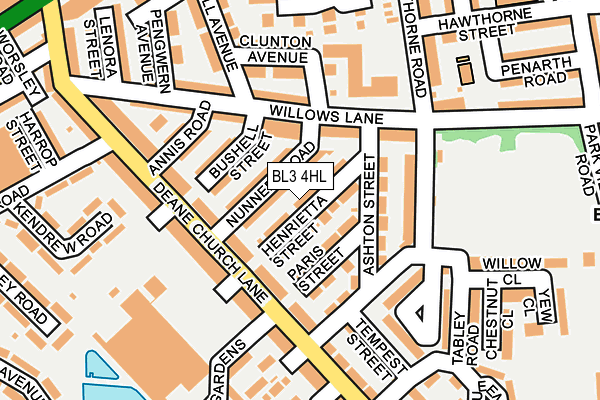 BL3 4HL map - OS OpenMap – Local (Ordnance Survey)