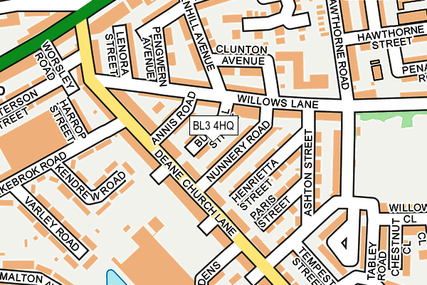 BL3 4HQ map - OS OpenMap – Local (Ordnance Survey)