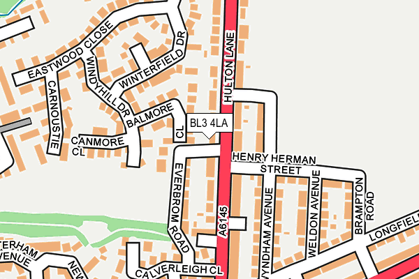 BL3 4LA map - OS OpenMap – Local (Ordnance Survey)