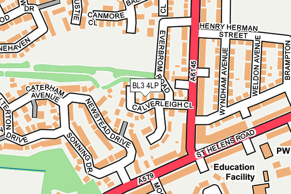 BL3 4LP map - OS OpenMap – Local (Ordnance Survey)