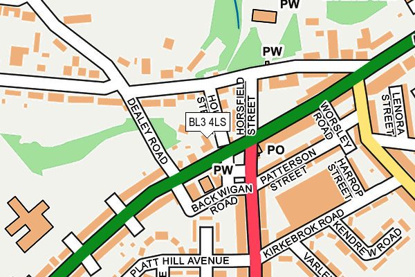 BL3 4LS map - OS OpenMap – Local (Ordnance Survey)