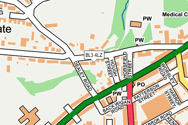 BL3 4LZ map - OS OpenMap – Local (Ordnance Survey)