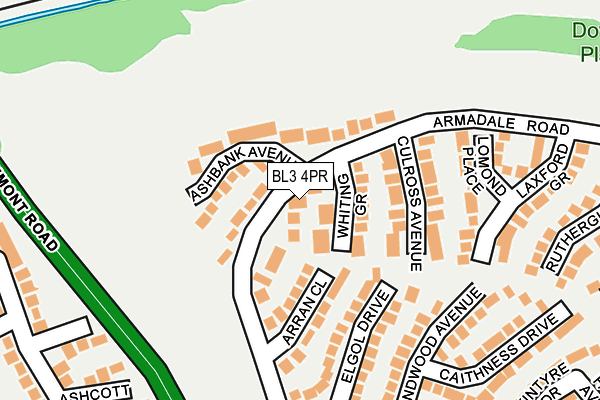 BL3 4PR map - OS OpenMap – Local (Ordnance Survey)