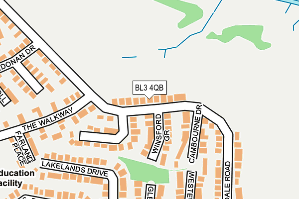 BL3 4QB map - OS OpenMap – Local (Ordnance Survey)