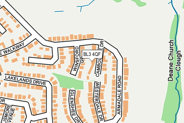 BL3 4QF map - OS OpenMap – Local (Ordnance Survey)