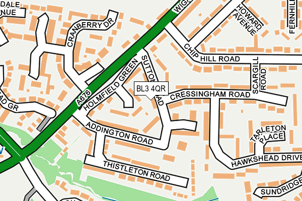 BL3 4QR map - OS OpenMap – Local (Ordnance Survey)
