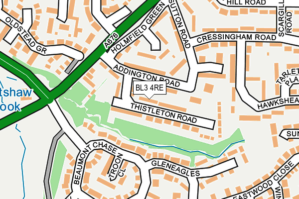 BL3 4RE map - OS OpenMap – Local (Ordnance Survey)