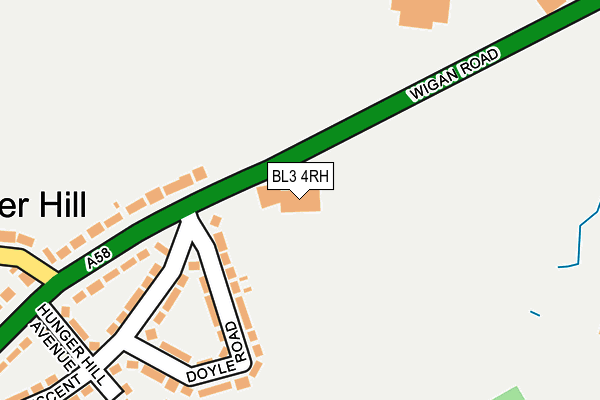 BL3 4RH map - OS OpenMap – Local (Ordnance Survey)