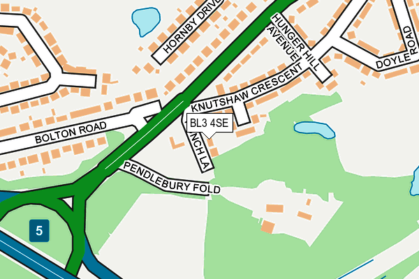 BL3 4SE map - OS OpenMap – Local (Ordnance Survey)