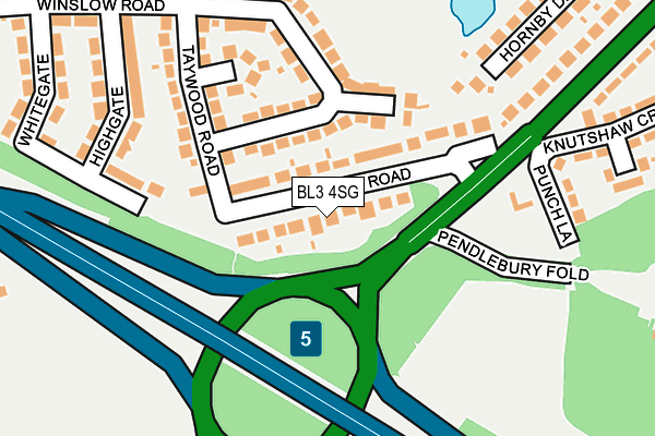 BL3 4SG map - OS OpenMap – Local (Ordnance Survey)