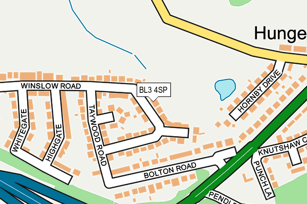 BL3 4SP map - OS OpenMap – Local (Ordnance Survey)