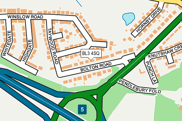 BL3 4SQ map - OS OpenMap – Local (Ordnance Survey)