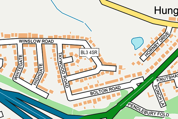BL3 4SR map - OS OpenMap – Local (Ordnance Survey)