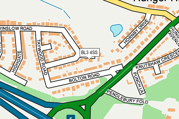 BL3 4SS map - OS OpenMap – Local (Ordnance Survey)