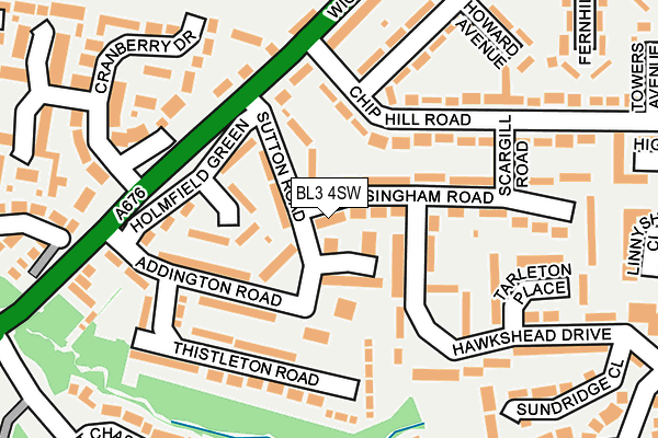 BL3 4SW map - OS OpenMap – Local (Ordnance Survey)