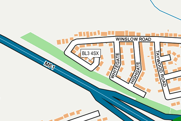 BL3 4SX map - OS OpenMap – Local (Ordnance Survey)