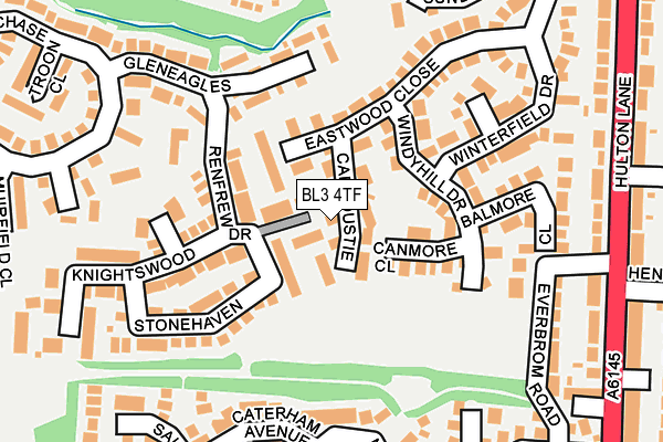 BL3 4TF map - OS OpenMap – Local (Ordnance Survey)