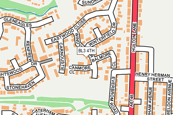 BL3 4TH map - OS OpenMap – Local (Ordnance Survey)