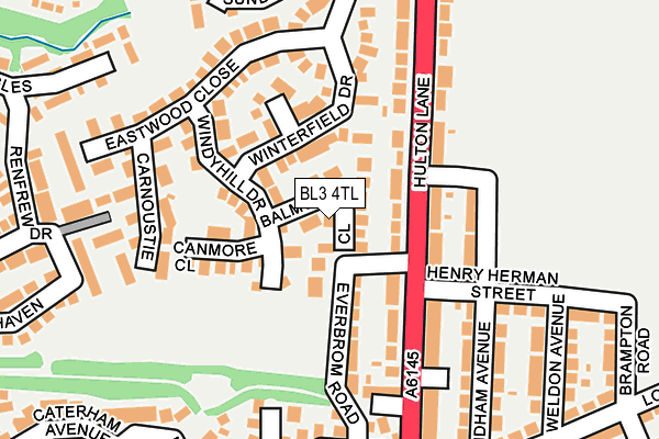 BL3 4TL map - OS OpenMap – Local (Ordnance Survey)