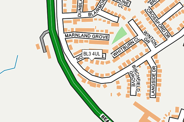 BL3 4UL map - OS OpenMap – Local (Ordnance Survey)