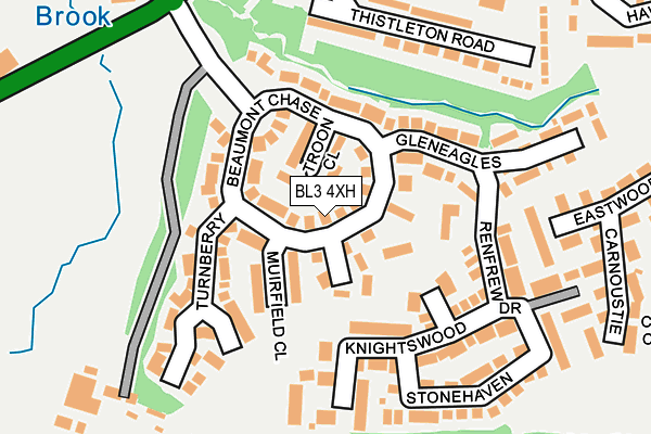 BL3 4XH map - OS OpenMap – Local (Ordnance Survey)