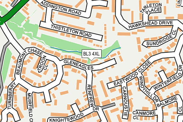 BL3 4XL map - OS OpenMap – Local (Ordnance Survey)