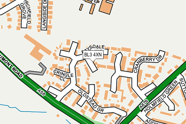 BL3 4XN map - OS OpenMap – Local (Ordnance Survey)