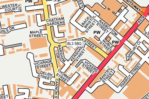BL3 5BQ map - OS OpenMap – Local (Ordnance Survey)