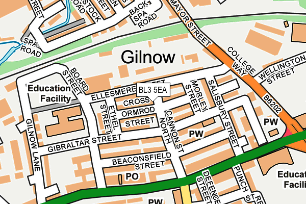 BL3 5EA map - OS OpenMap – Local (Ordnance Survey)