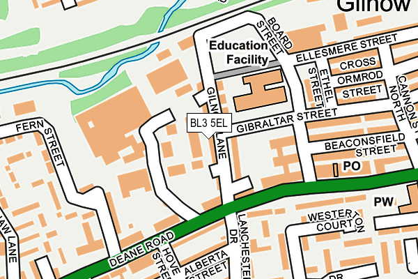 BL3 5EL map - OS OpenMap – Local (Ordnance Survey)