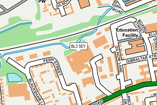 BL3 5EY map - OS OpenMap – Local (Ordnance Survey)