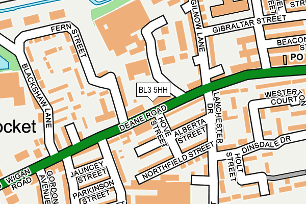 BL3 5HH map - OS OpenMap – Local (Ordnance Survey)