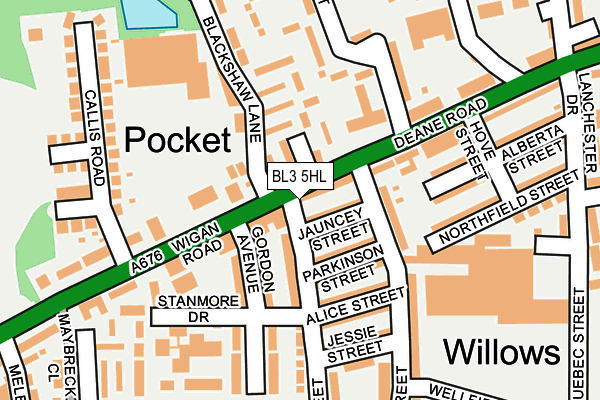 BL3 5HL map - OS OpenMap – Local (Ordnance Survey)