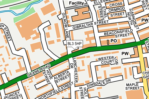 BL3 5HP map - OS OpenMap – Local (Ordnance Survey)