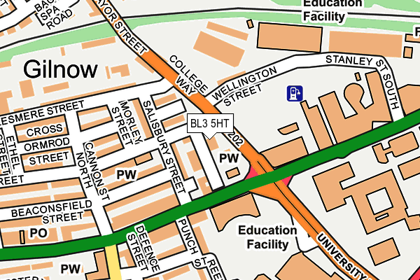 BL3 5HT map - OS OpenMap – Local (Ordnance Survey)