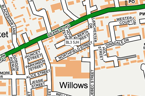 BL3 5JH map - OS OpenMap – Local (Ordnance Survey)