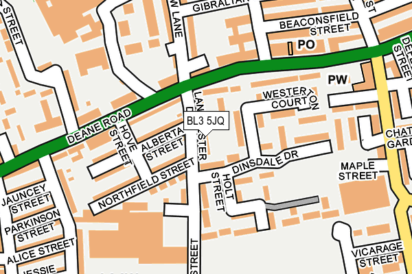 BL3 5JQ map - OS OpenMap – Local (Ordnance Survey)