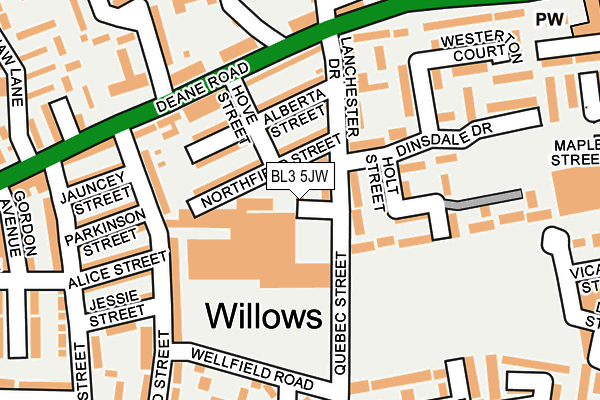 BL3 5JW map - OS OpenMap – Local (Ordnance Survey)