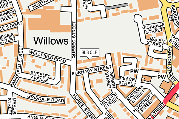 BL3 5LF map - OS OpenMap – Local (Ordnance Survey)