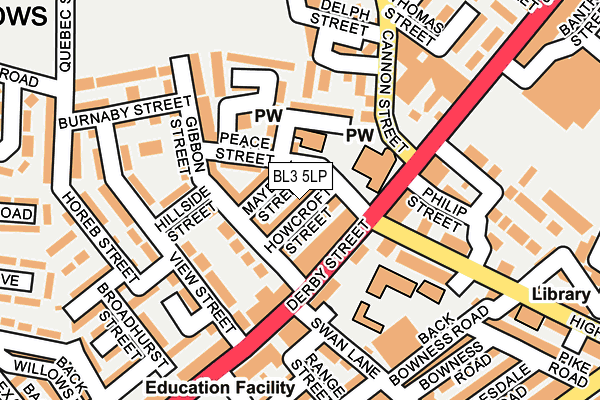 BL3 5LP map - OS OpenMap – Local (Ordnance Survey)
