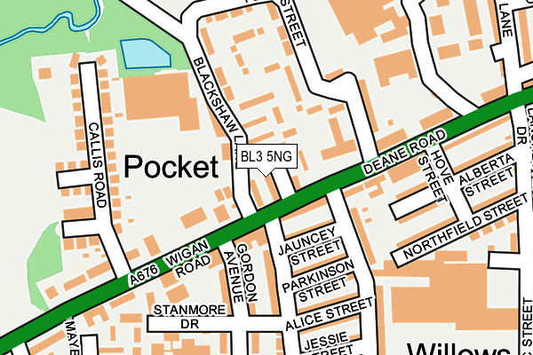 BL3 5NG map - OS OpenMap – Local (Ordnance Survey)