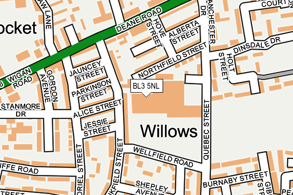 BL3 5NL map - OS OpenMap – Local (Ordnance Survey)