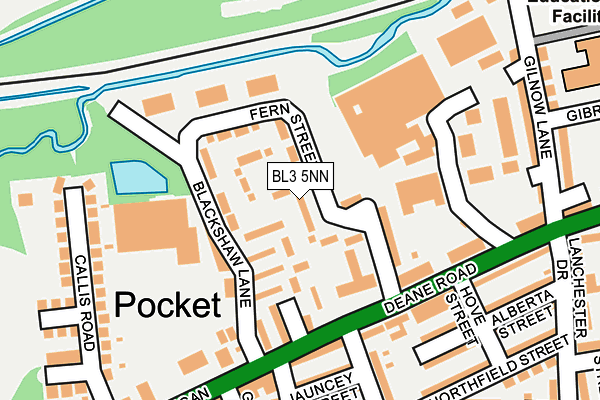 BL3 5NN map - OS OpenMap – Local (Ordnance Survey)