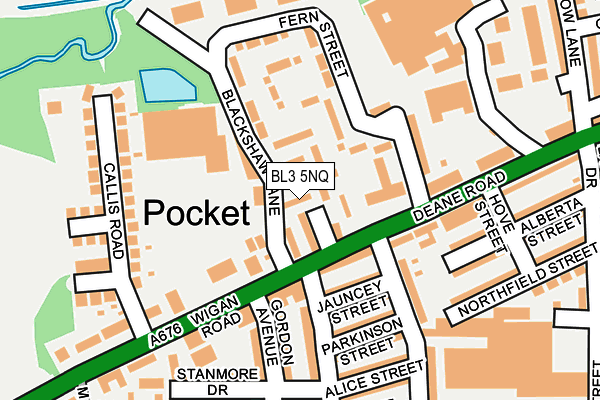 BL3 5NQ map - OS OpenMap – Local (Ordnance Survey)