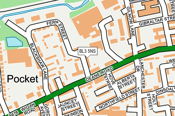 BL3 5NS map - OS OpenMap – Local (Ordnance Survey)