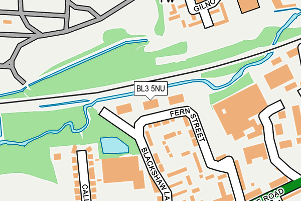 BL3 5NU map - OS OpenMap – Local (Ordnance Survey)