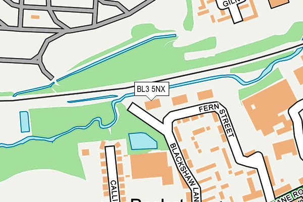 BL3 5NX map - OS OpenMap – Local (Ordnance Survey)