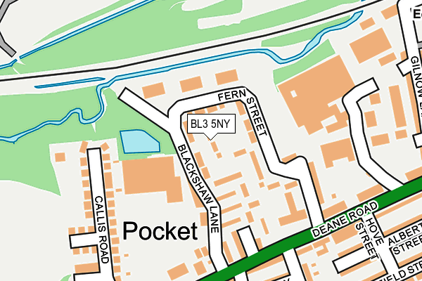 BL3 5NY map - OS OpenMap – Local (Ordnance Survey)