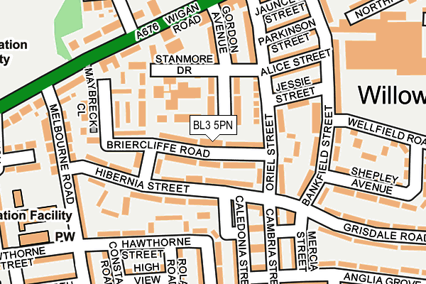 BL3 5PN map - OS OpenMap – Local (Ordnance Survey)