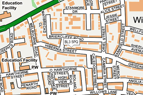 BL3 5PQ map - OS OpenMap – Local (Ordnance Survey)